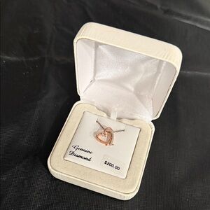 Kohl's Rose Gold Heart Necklace with Diamonds